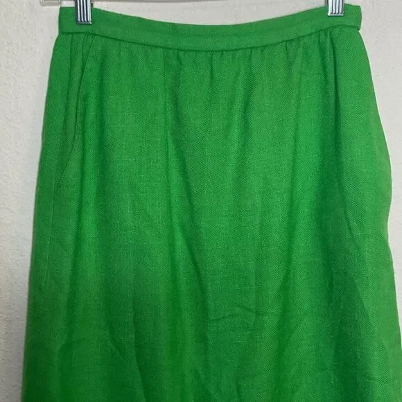 Vintage JH Collectibles Skirt‎ Green With Pockets - Picture 4 of 7